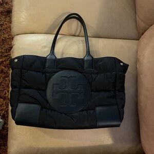Tory Burch puffy black purse